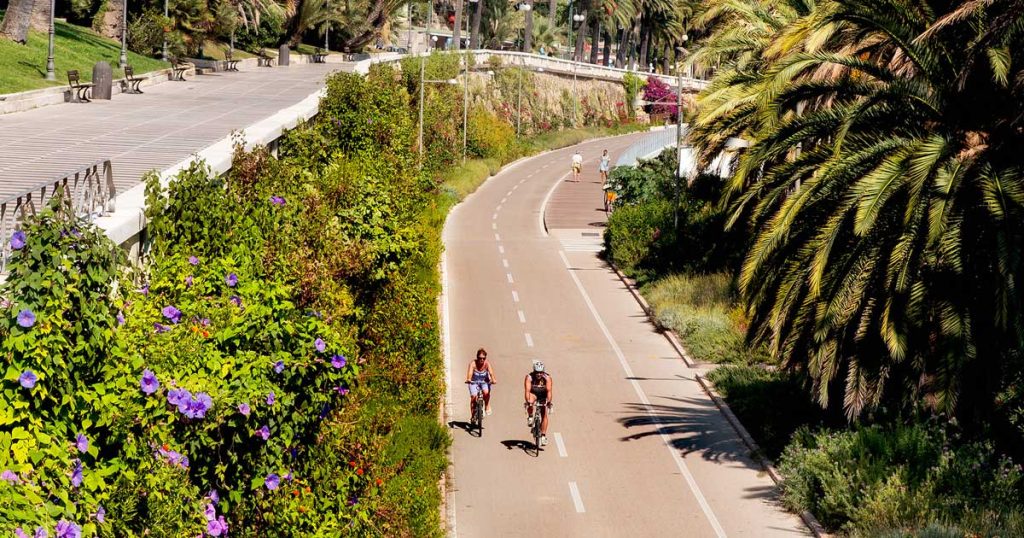 La pista ciclabile a Sanremo