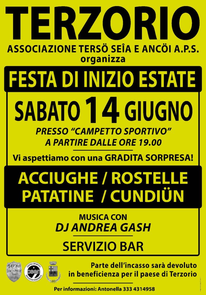 festa di inizio estate 2025 a Terzorio