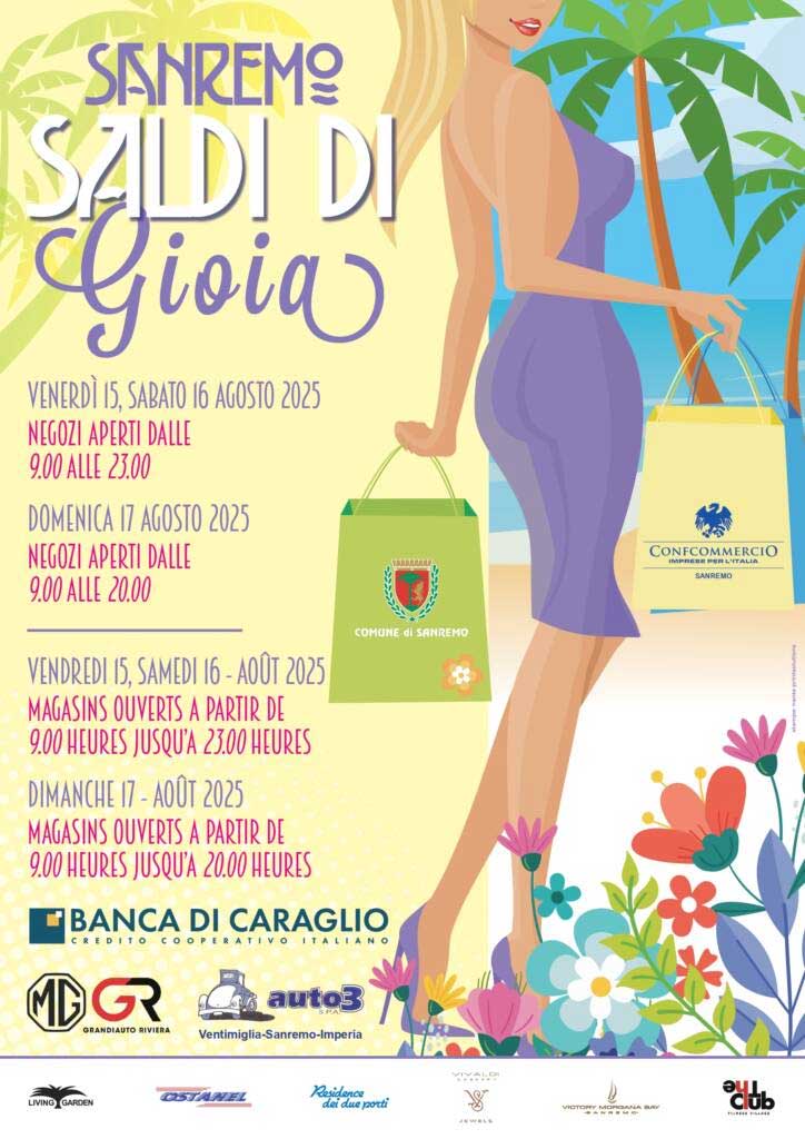 locandina saldi di gioia estate 2025 sanremo