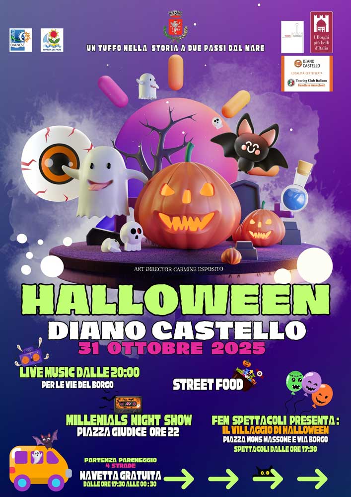 locandina halloween 2025 a Diano Castello
