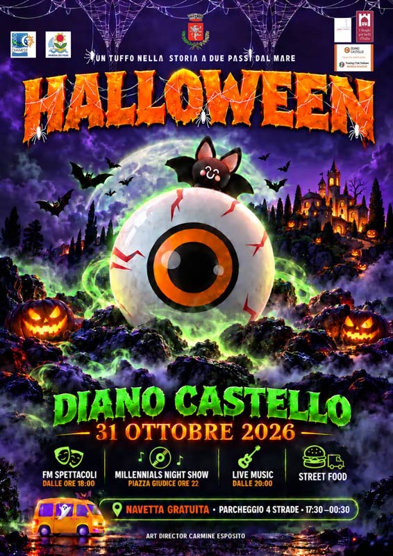 locandina halloween 2026 a Diano Castello