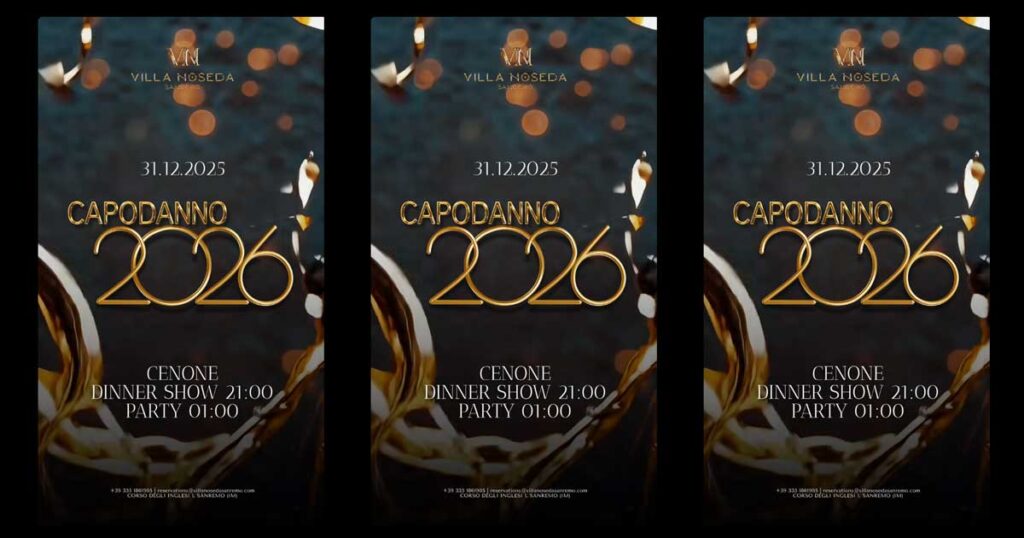 Capodanno 2026 a Villa Noseda - Sanremo