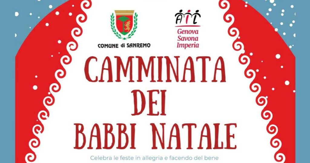 Camminata dei Babbi Natale 2025 Sanremo