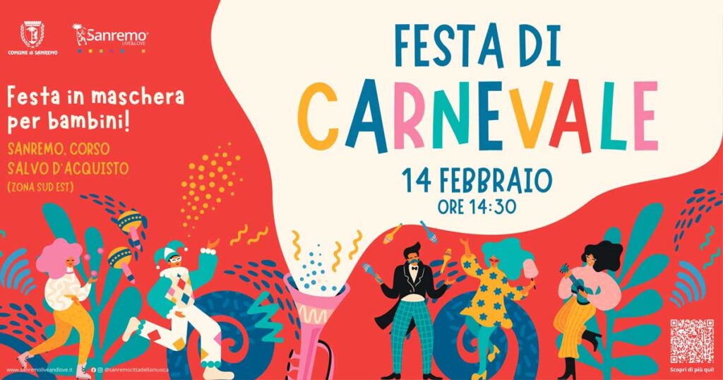 Festa di carnevale 2026 a Sanremo