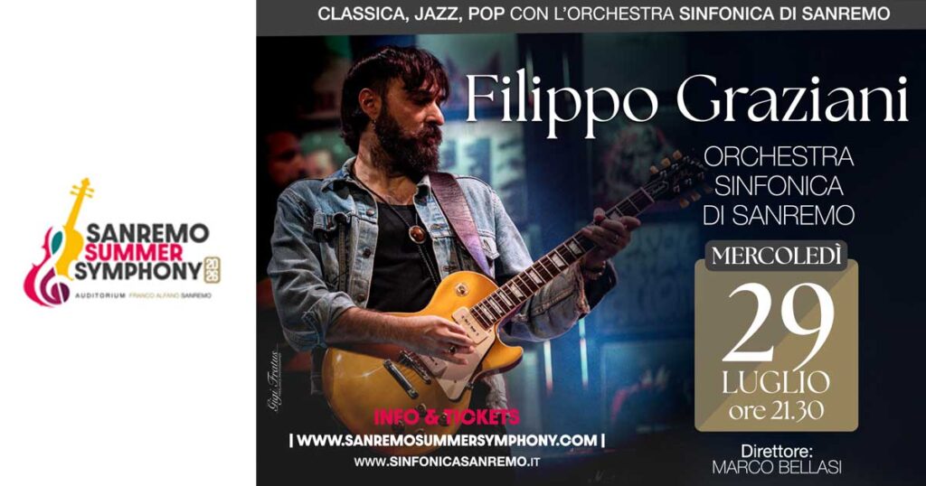 Filippo Graziani con l’Orchestra Sinfonica di Sanremo, Sanremo Summer Symphony 2026