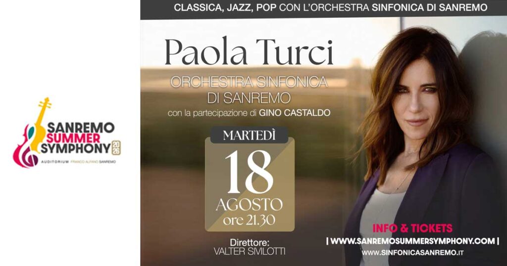 Paola Turci, Sanremo Summer Symphony 2026