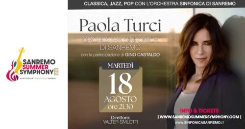 Paola Turci con l’Orchestra Sinfonica di Sanremo