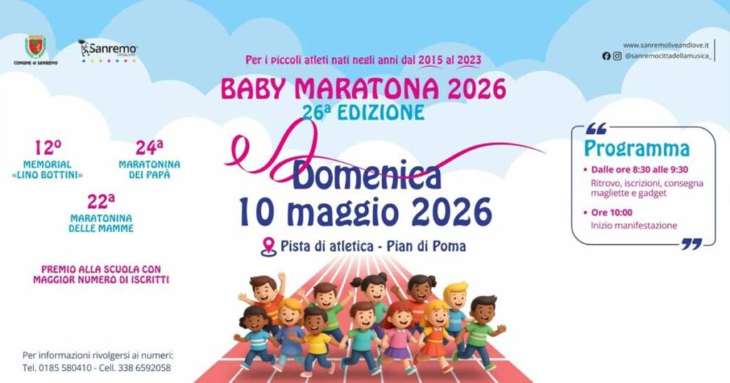 Baby maratona 2026 Sanremo
