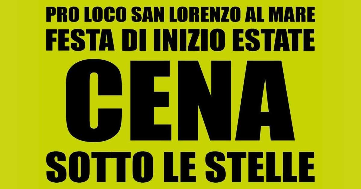 Festa di inizio Estate a San Lorenzo al mare