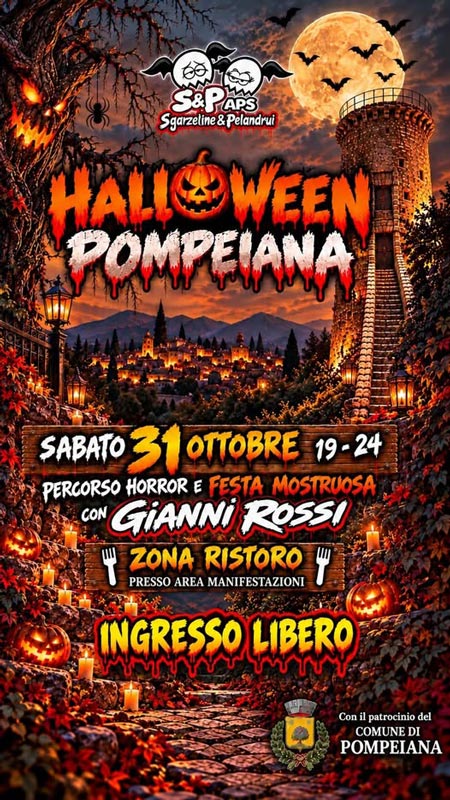 Locandina halloween 2026 a Pompeiana